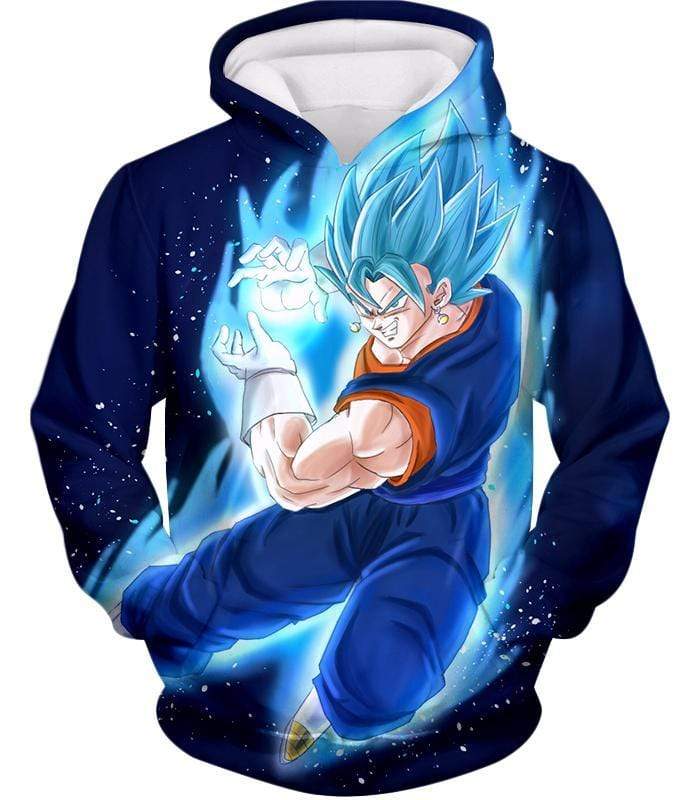 OtakuForm-OP Sweatshirt Hoodie / XXS Dragon Ball Super Vegito Super Saiyan Blue Cool Action Blue Sweatshirt - DBZ Sweater