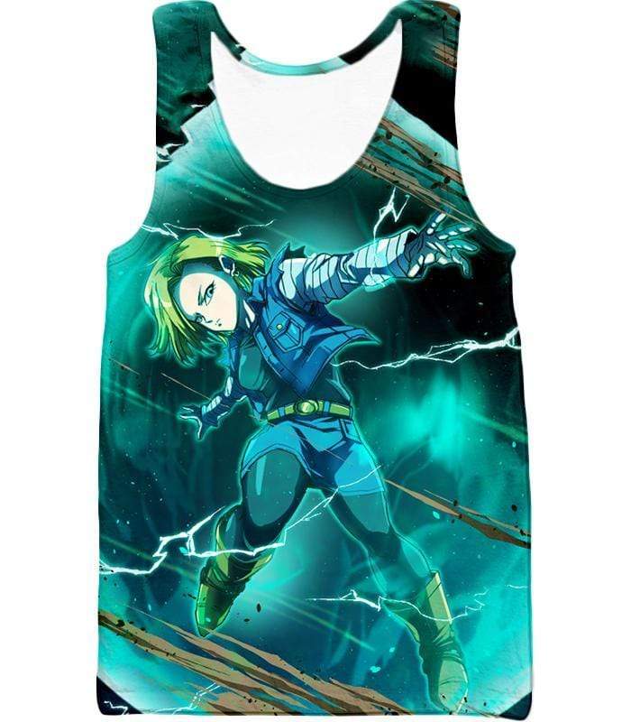OtakuForm-OP Sweatshirt Tank Top / XXS Dragon Ball Super Very Cool Action Hero Android 18 Awesome Graphic Sweatshirt - Dragon Ball Super Sweater