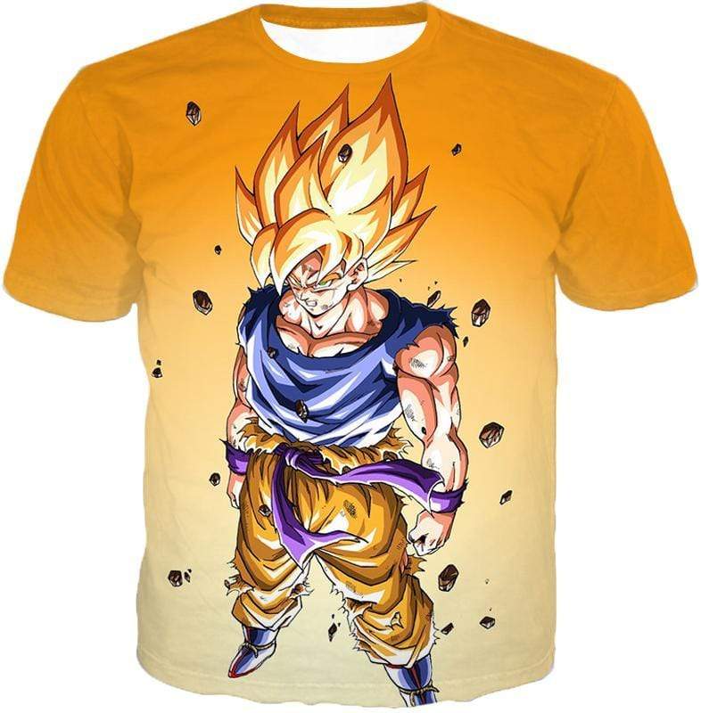 OtakuForm-OP Hoodie T-Shirt / XXS Dragon Ball Super Warrior Goku Super Saiyan 2 Cool Battle Orange Hoodie