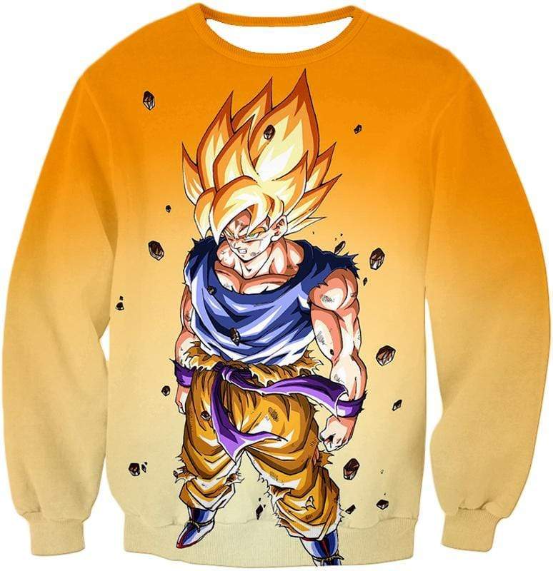 OtakuForm-OP Hoodie Sweatshirt / XXS Dragon Ball Super Warrior Goku Super Saiyan 2 Cool Battle Orange Hoodie