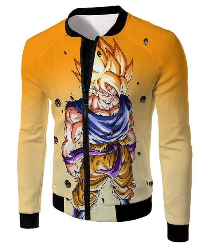 OtakuForm-OP Hoodie Jacket / XXS Dragon Ball Super Warrior Goku Super Saiyan 2 Cool Battle Orange Hoodie