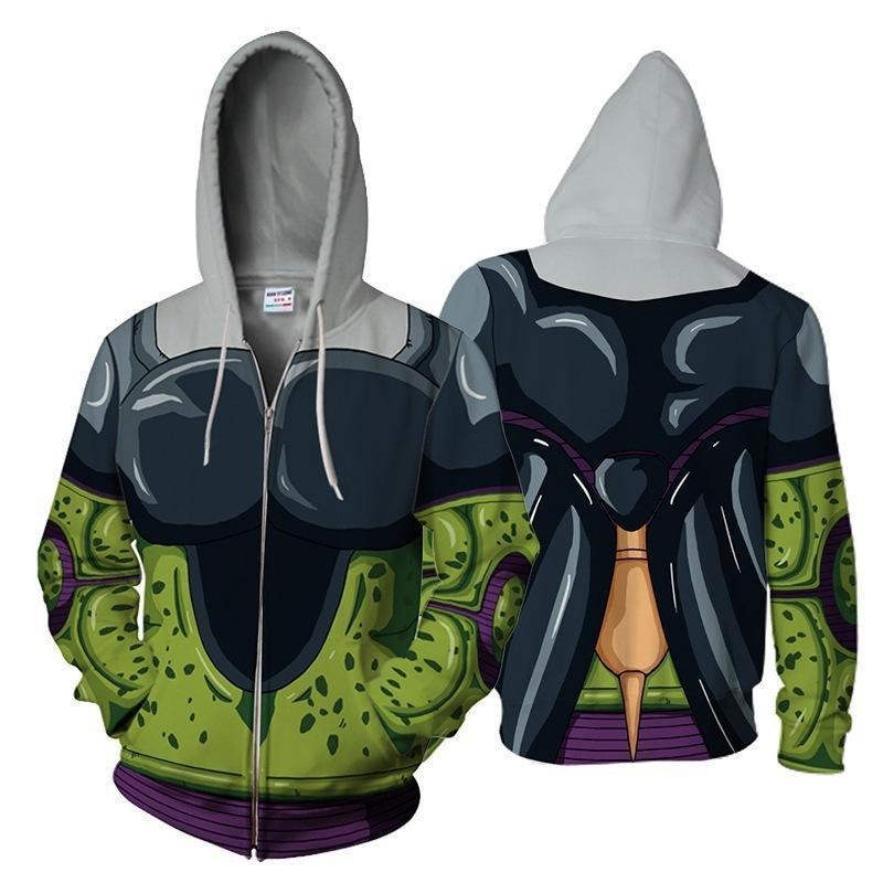 OtakuForm-OP Cosplay Jacket Zip Up Hoodie / US XS (Asian S) Dragon Ball Z Cell Hoodie Jacket