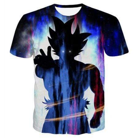 Anime Merchandise T-Shirt M Dragon Ball Z Clothing Shirt - Ultra Instinct Goku in Shadow T-Shirt