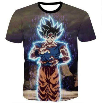 Anime Merchandise T-Shirt M Dragon Ball Z Clothing Shirt - Ultra Instinct Goku Transforming T-Shirt