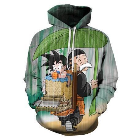Anime Merchandise Hoodie M Dragon Ball Z Hoodie - Baby Goku with Dragon Ball Pullover Hoodie