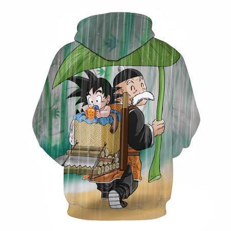 Anime Merchandise Hoodie M Dragon Ball Z Hoodie - Baby Goku with Dragon Ball Pullover Hoodie