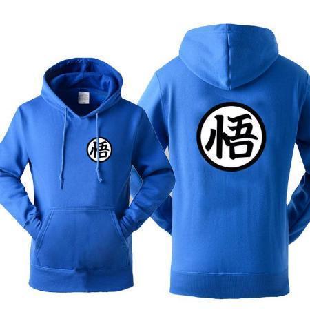 Anime Merchandise Blue / S Dragon Ball Z Hoodie - DBZ Go Symbol (Various Colors) Pullover Hoodie