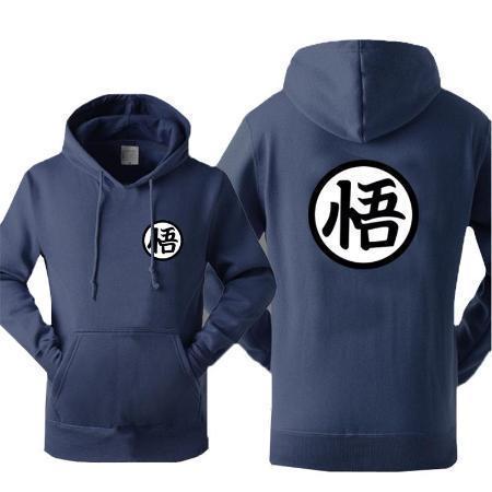 Anime Merchandise Dark Blue / S Dragon Ball Z Hoodie - DBZ Go Symbol (Various Colors) Pullover Hoodie