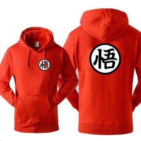 Anime Merchandise Red / S Dragon Ball Z Hoodie - DBZ Go Symbol (Various Colors) Pullover Hoodie