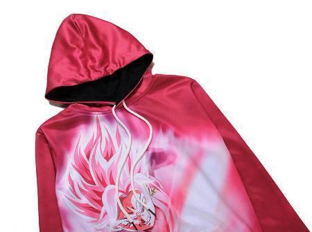 Anime Merchandise Hoodie M Dragon Ball Z Hoodie - Flying Super Saiyan Rosé Goku Black Pullover Hoodie