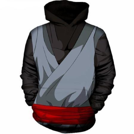Anime Merchandise Hoodie M Dragon Ball Z Hoodie - Goku Black Uniform Pullover Hoodie