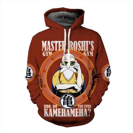 Anime Merchandise Hoodie M Dragon Ball Z Hoodie - Master Roshi's Gym Pullover Hoodie