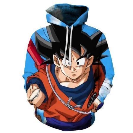 Anime Merchandise Hoodie M Dragon Ball Z Hoodie - Noble Goku Pullover Hoodie