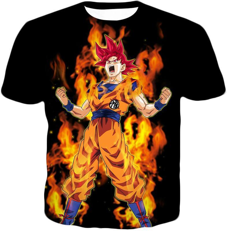 OtakuForm-OP Hoodie T-Shirt / XXS Dragon Ball Z Hoodie - Super Saiyan God Red Goku Hoodie