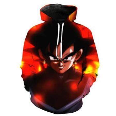 Anime Merchandise M / Red Dragon Ball Z Pullover Hoodie - Sinister Goku Black Pullover Hoodie