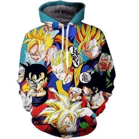 Anime Merchandise M / Multicolor Dragon Ball Z Pullover Hoodie - Son Gohan Pullover Hoodie
