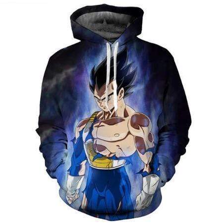 Anime Merchandise M / Black Dragon Ball Z Pullover Hoodie - Vegeta Pullover Hoodie