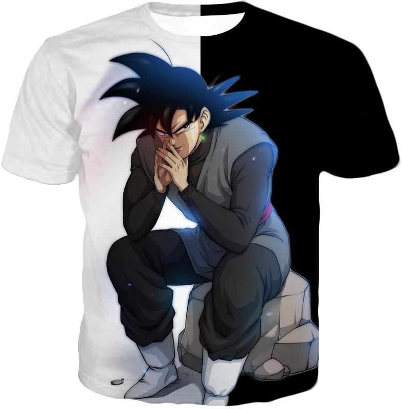 OtakuForm-OP Sweatshirt T-Shirt / XXS Dragon Ball Z Sweatshirt - Black Goku Sitting Posture Sweatshirt