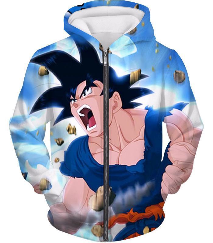 OtakuForm-OP Sweatshirt Zip Up Hoodie / XXS Dragon Ball Z Sweatshirt - Goku Angry Power Sweatshirt