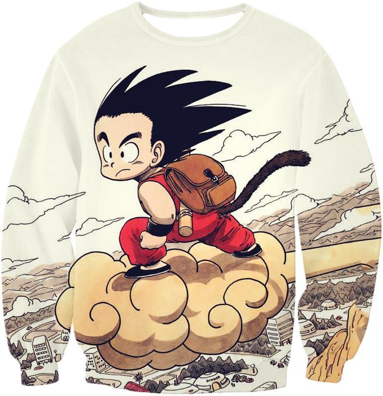 OtakuForm-OP Sweatshirt Sweatshirt / XXS Dragon Ball Z Sweatshirt - Kid Goku Riding Flying Nimbus Sweatshirt