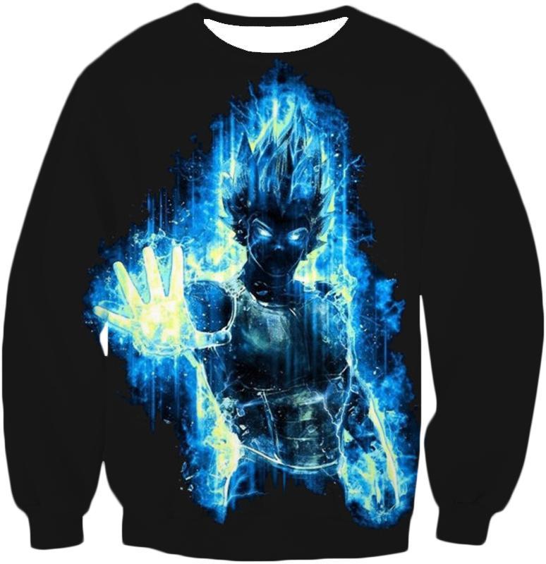 OtakuForm-OP Sweatshirt Sweatshirt / XXS Dragon Ball Z Sweatshirt - Super Saiyan Blue Vegeta Flash Sweatshirt