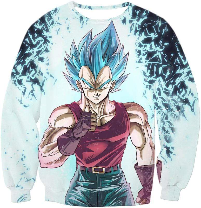 OtakuForm-OP Sweatshirt Sweatshirt / XXS Dragon Ball Z Sweatshirt - Super Saiyan Blue Vegeta GT Sweatshirt