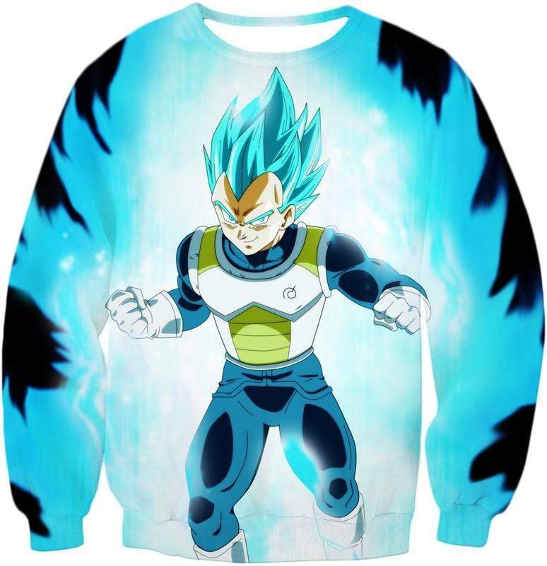 OtakuForm-OP Sweatshirt Sweatshirt / XXS Dragon Ball Z Sweatshirt - Super Saiyan Blue Vegeta SSB Sweatshirt