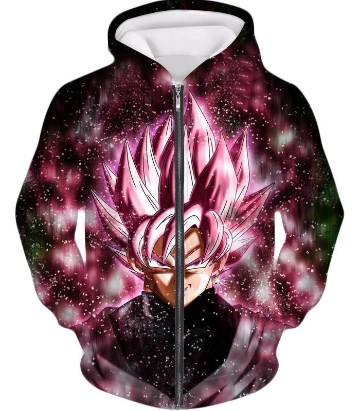 OtakuForm-OP Sweatshirt Zip Up Hoodie / XXS Dragon Ball Z Sweatshirt - Super Saiyan Rose Black Goku Sweatshirt