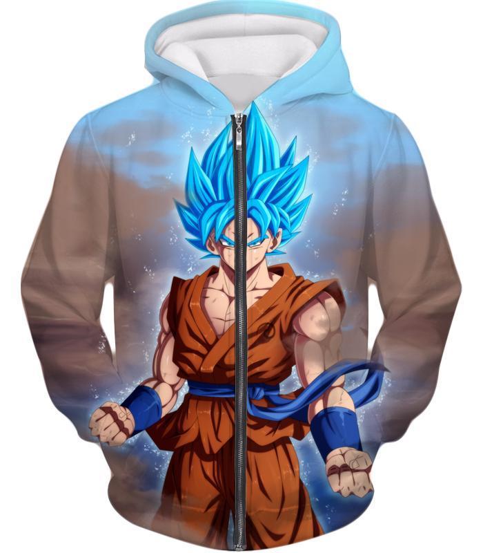 OtakuForm-OP T-Shirt Zip Up Hoodie / XXS Dragon Ball Z T-Shirt - SSJ Blue Super Saiyan Blue Goku T-Shirt