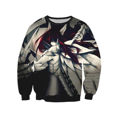 Fairytail Sweatshirt XXS Erza Scarlet Heaven's Wheel Armor Sweatshirt - Fairy Tail 3D Printed Sweatshirt