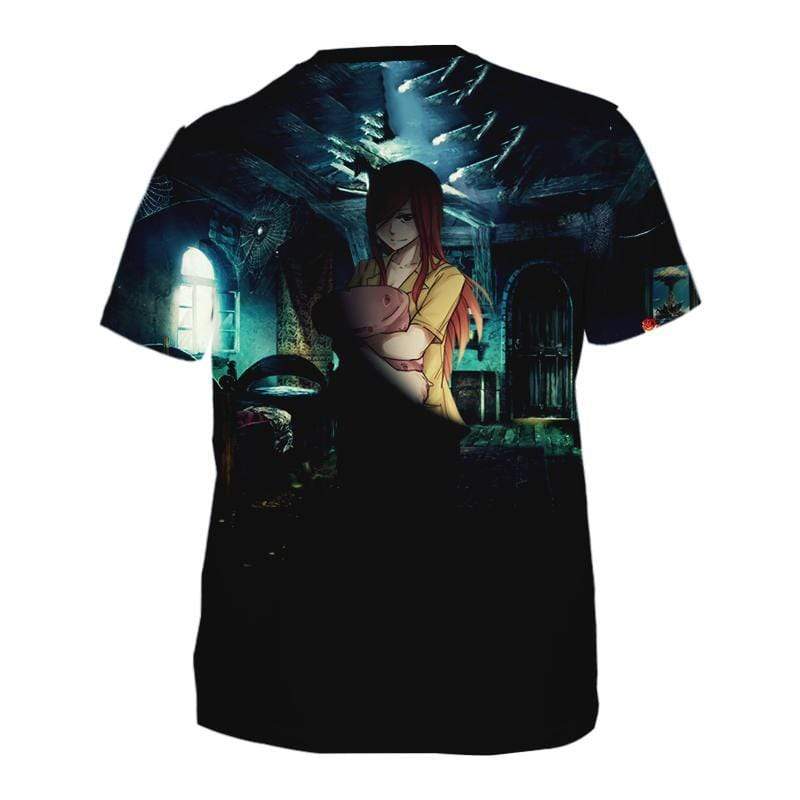Fairytail T-Shirt S Erza Scarlet Night Suit - Fairy Tail 3D Graphic T-Shirt