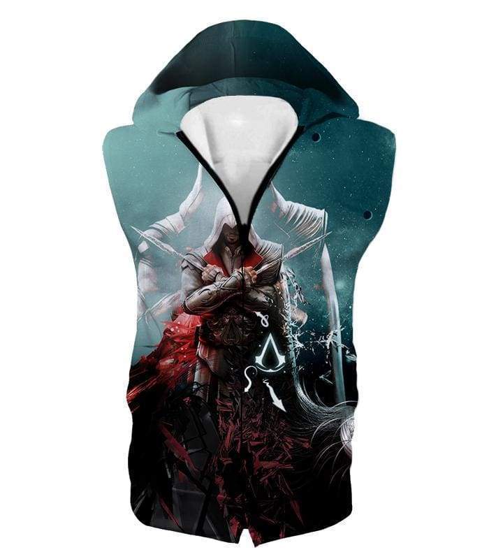 OtakuForm-OP Sweatshirt Hooded Tank Top / XXS Ezio Auditore the Ultimate Assassin Cool Graphic Action Sweatshirt