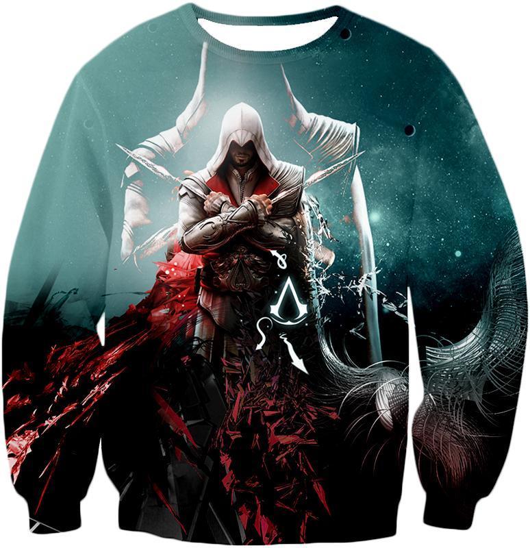 OtakuForm-OP Zip Up Hoodie Sweatshirt / XXS Ezio Auditore the Ultimate Assassin Cool Graphic Action Zip Up Hoodie