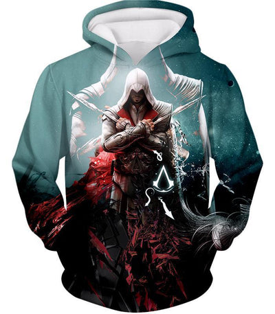 OtakuForm-OP Zip Up Hoodie Hoodie / XXS Ezio Auditore the Ultimate Assassin Cool Graphic Action Zip Up Hoodie