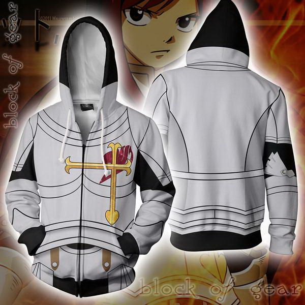 OtakuForm-OP Cosplay Jacket Zip Up Hoodie / XS Fairy Tail Erza Scarlet Heart Kreuz Armor Zip Up Hoodie Jacket