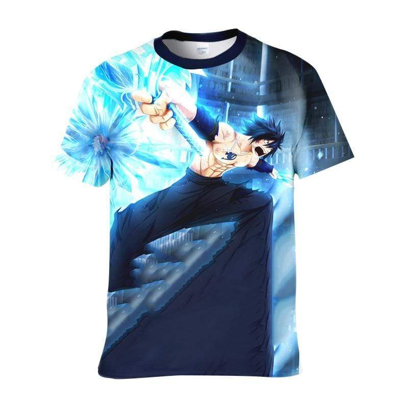 Fairytail T-Shirt S Fairy Tail Gray Ice T-Shirt - Fairy Tail 3D Graphic T-Shirt