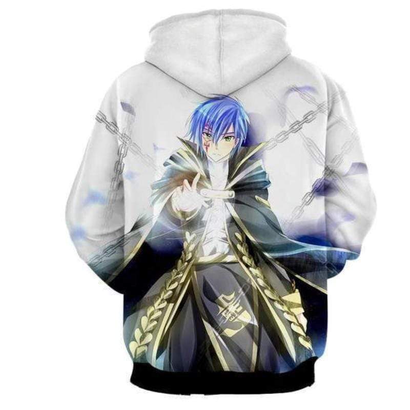 Fairytail Hoodie XXS Fairy Tail Hoodie - Jellal White 3D Graphic Fairy Tail Clothing Hoodie