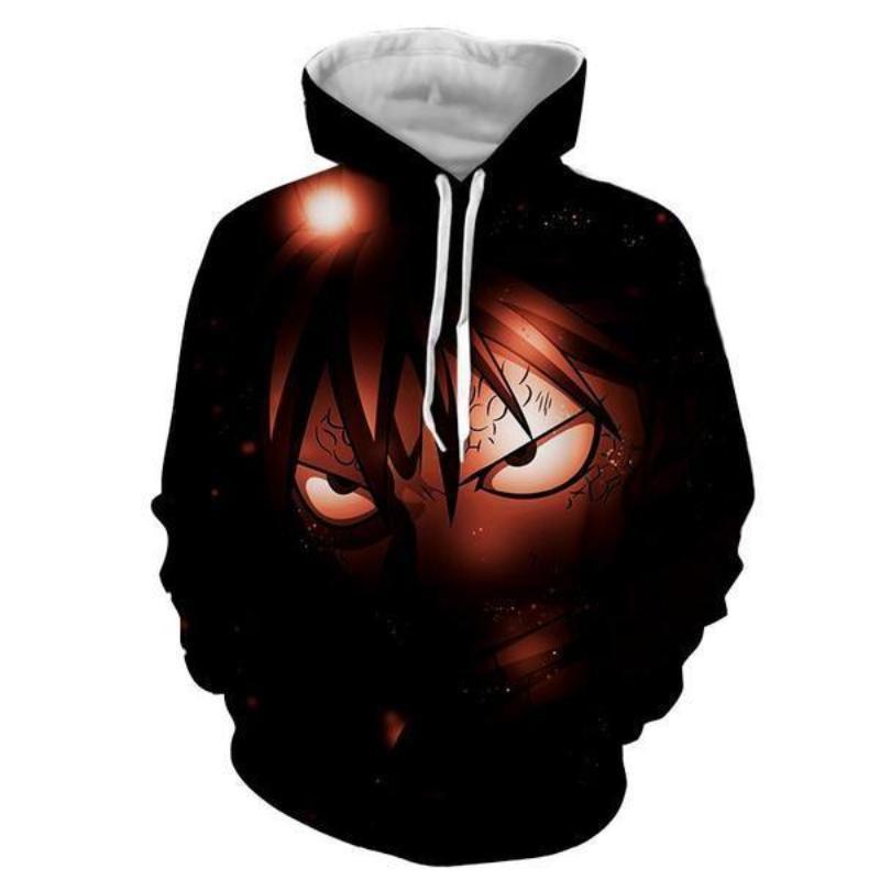 Fairytail Hoodie XXS Fairy Tail Jacket - Natsu Dragneel Face Fairy Tail 3D Graphic Cool Hoodie