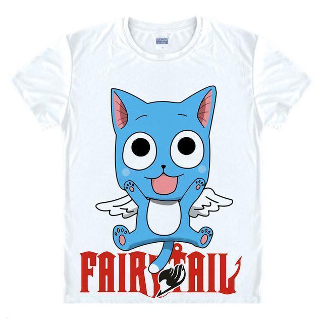 Anime Merchandise T-Shirt M Fairy Tail Shirt  - Flying Happy T-Shirt