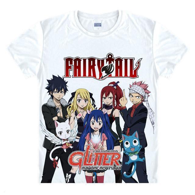 Anime Merchandise T-Shirt M Fairy Tail Shirt  - Glitter T-Shirt
