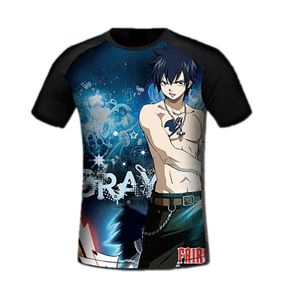 Anime Merchandise T-Shirt M Fairy Tail Shirt  - Gray T-Shirt