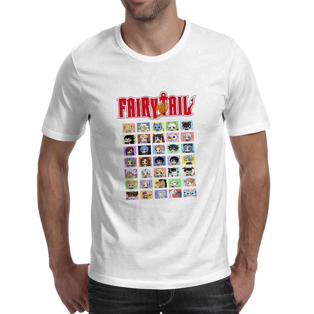 Anime Merchandise T-Shirt M Fairy Tail Shirt  - Grid of Chibi Characters T-Shirt