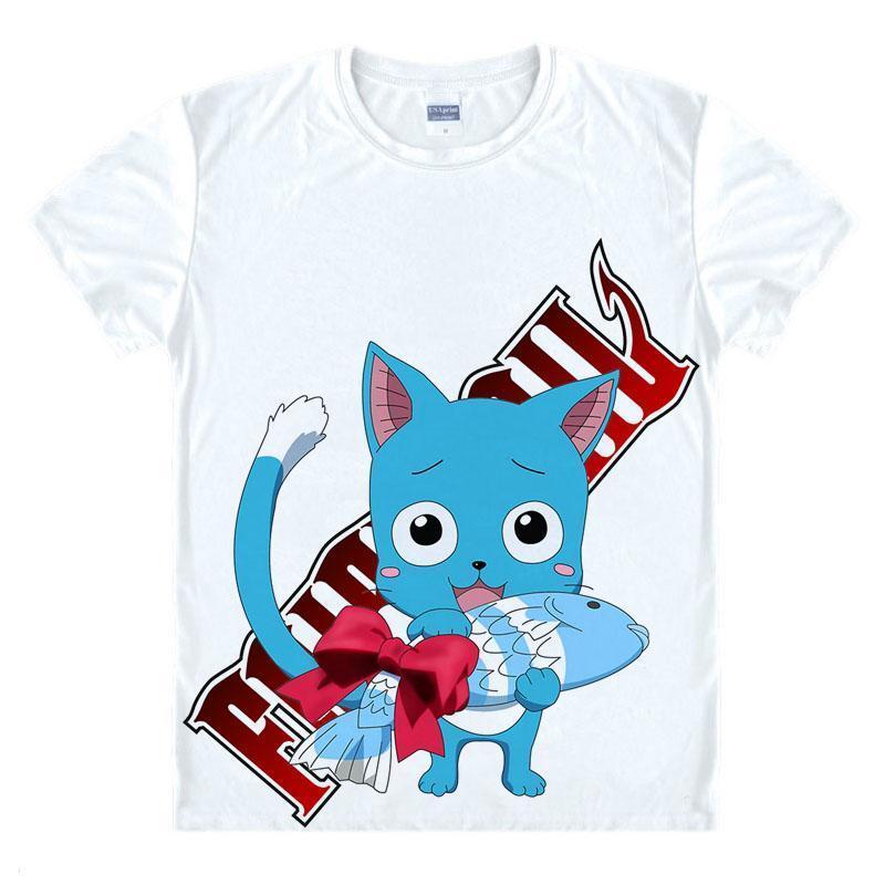 Animerchandise T-Shirt M Fairy Tail Shirt  - Happy Gifting Fish T-Shirt