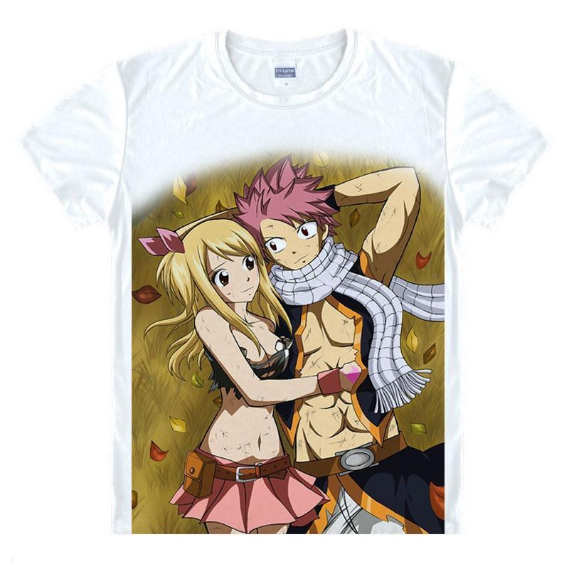 Anime Merchandise T-Shirt M Fairy Tail Shirt  - Lucy and Natsu T-Shirt