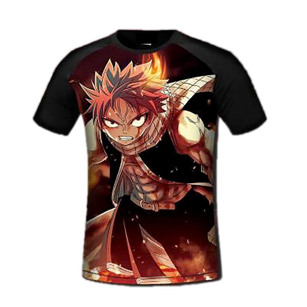 Anime Merchandise T-Shirt M Fairy Tail Shirt  - Natsu Fury T-Shirt