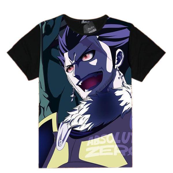 Anime Merchandise T-Shirt M Fairy Tail Shirt  - Silver Fullbuster T-Shirt