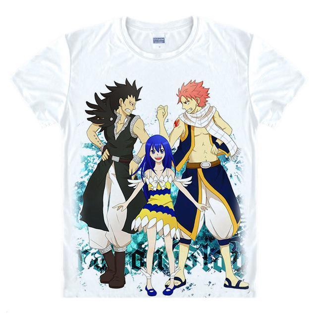 Anime Merchandise T-Shirt M Fairy Tail Shirt  - Wendy, Gajeel and Natsu T-Shirt