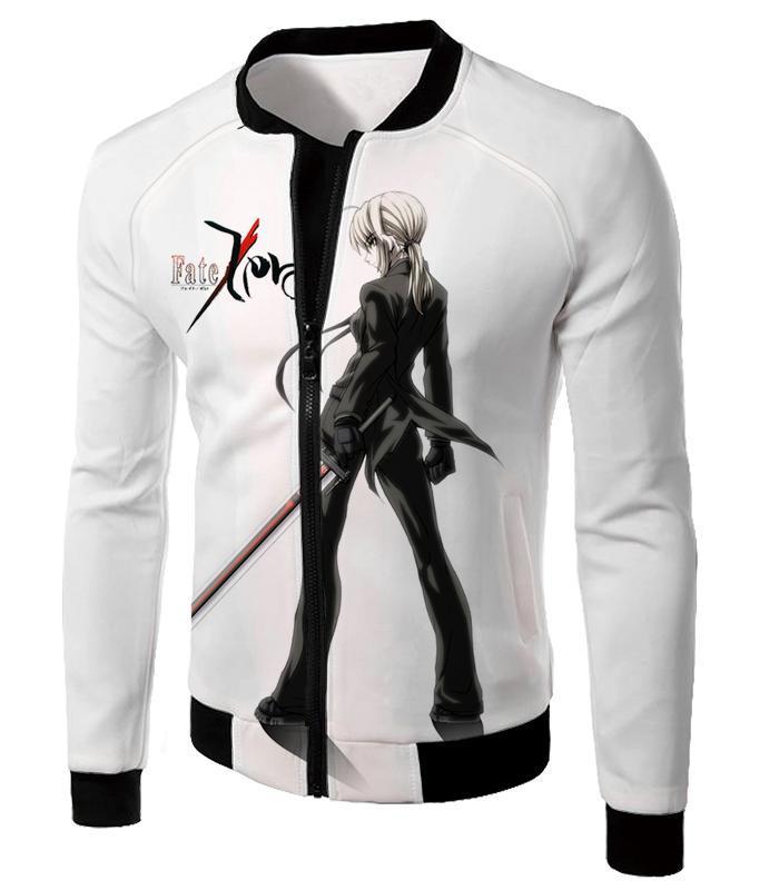 OtakuForm-OF T-Shirt Jacket / XXS Fate Stay Night Saber Tuxedo Fate Zero Promo White T-Shirt