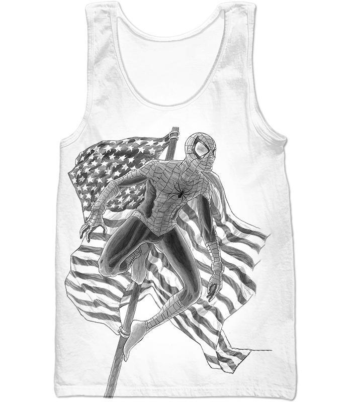 OtakuForm-OP T-Shirt Tank Top / XXS Favourite American Hero Spiderman Sketch White T-Shirt
