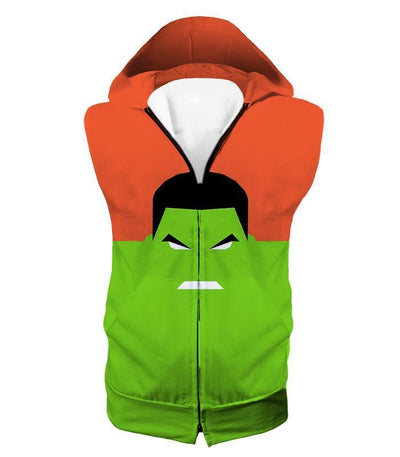 OtakuForm-OP T-Shirt Hooded Tank Top / XXS Fearsome Hulk Red and Green T-Shirt
